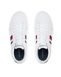 Tommy Hilfiger sneakers uomo bianco in pelle supercup leather stripes