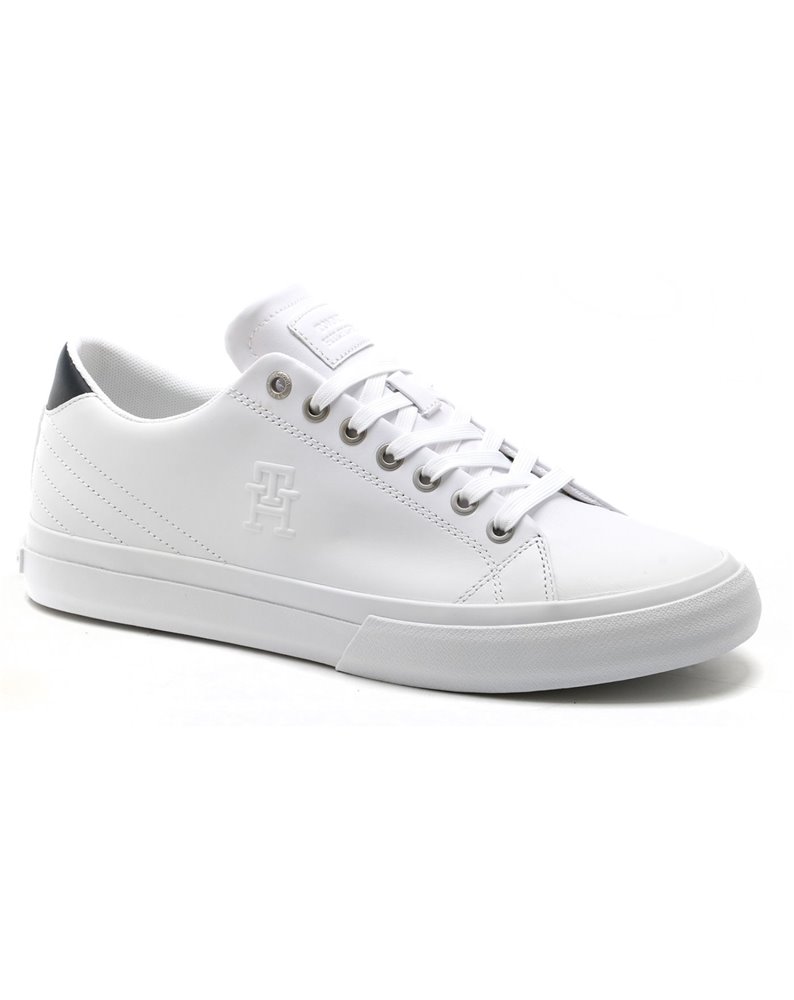 Tommy Hilfiger sneakers uomo bianca in pelle hi vulc street low fm0fm04896-ybs