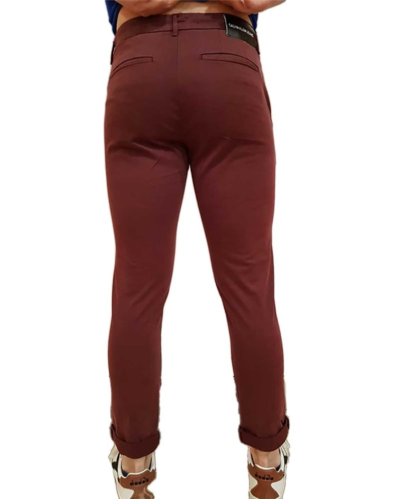 Calvin Klein pantalone bordeaux chino slim