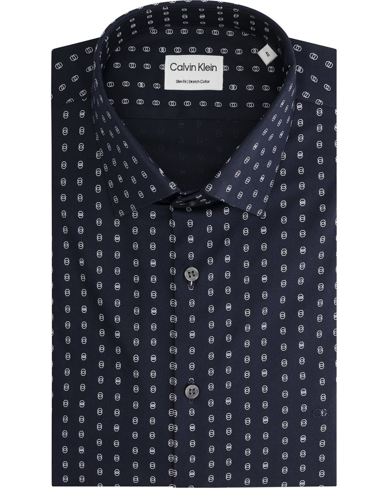 Calvin Klein camicia slim fit fantasia blue k10k111296-chw