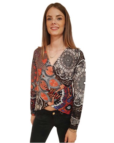 Maglia donna Desigual grigia Berlin