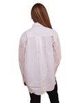 Tommy Hilfiger camicia donna bianca oversize con bandierina ricamata