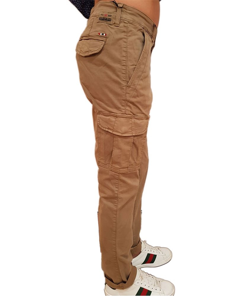 Napapijri pantalone cargo moto beige