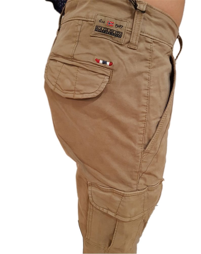 Napapijri pantalone cargo moto beige