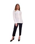 Tommy Hilfiger camicia donna bianca in crep di viscosa regular fit