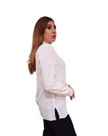 Tommy Hilfiger camicia donna bianca in crep di viscosa regular fit