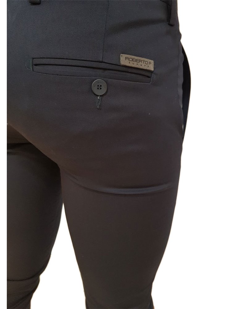 Roberto P Luxury pantalone slim blu Mrt