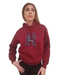 Tommy Hilfiger felpa donna con cappuccio e logo imd modern rosso