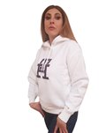 Tommy Hilfiger felpa donna con cappuccio e logo imd modern bianco ww0ww40839ybl