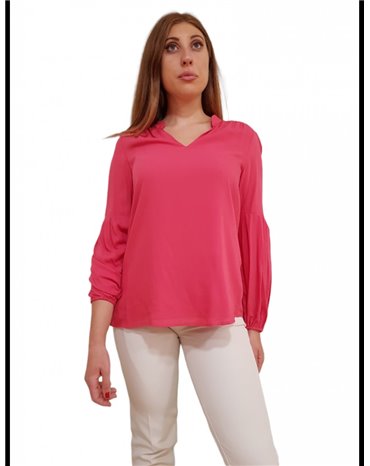 Fracomina blusa scollo a v cherry