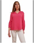 Fracomina blusa scollo a v cherry