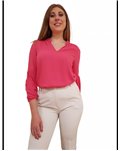 Fracomina blusa scollo a v cherry