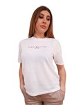 Tommy Hilfiger t shirt donna sport essential relaxed con logo optical white