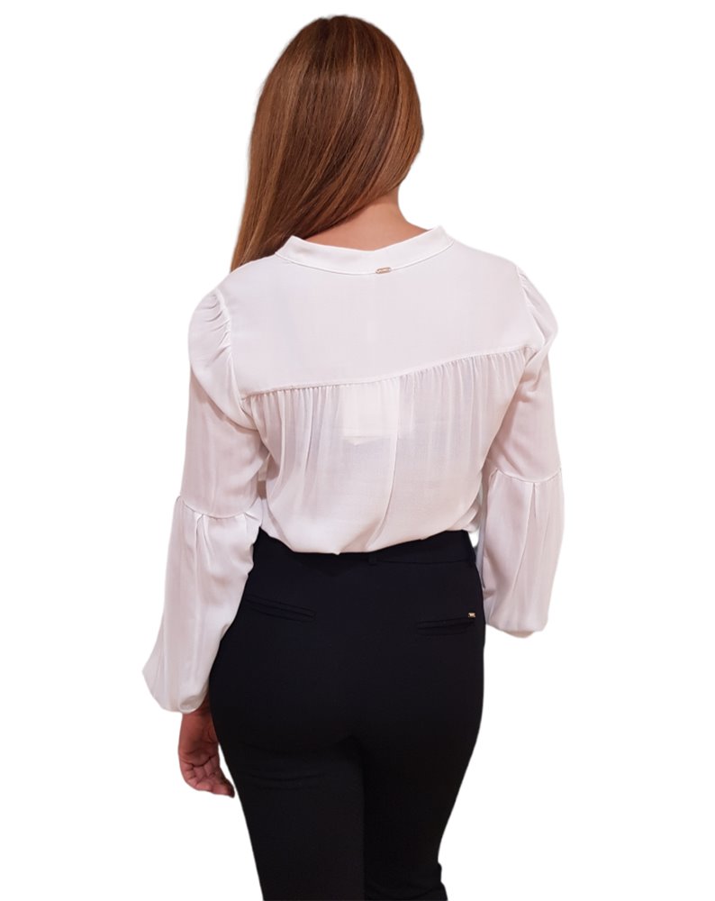 Fracomina blusa scollo a v crema