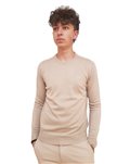 Maglia uomo Guess girocollo beige Daniel cn ls basic m4yr01z3052