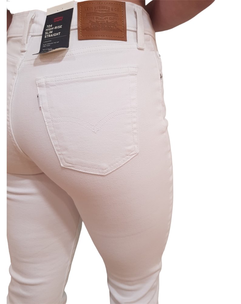 Levi’s jeans donna 724 dritto a vita alta bianco 188830097