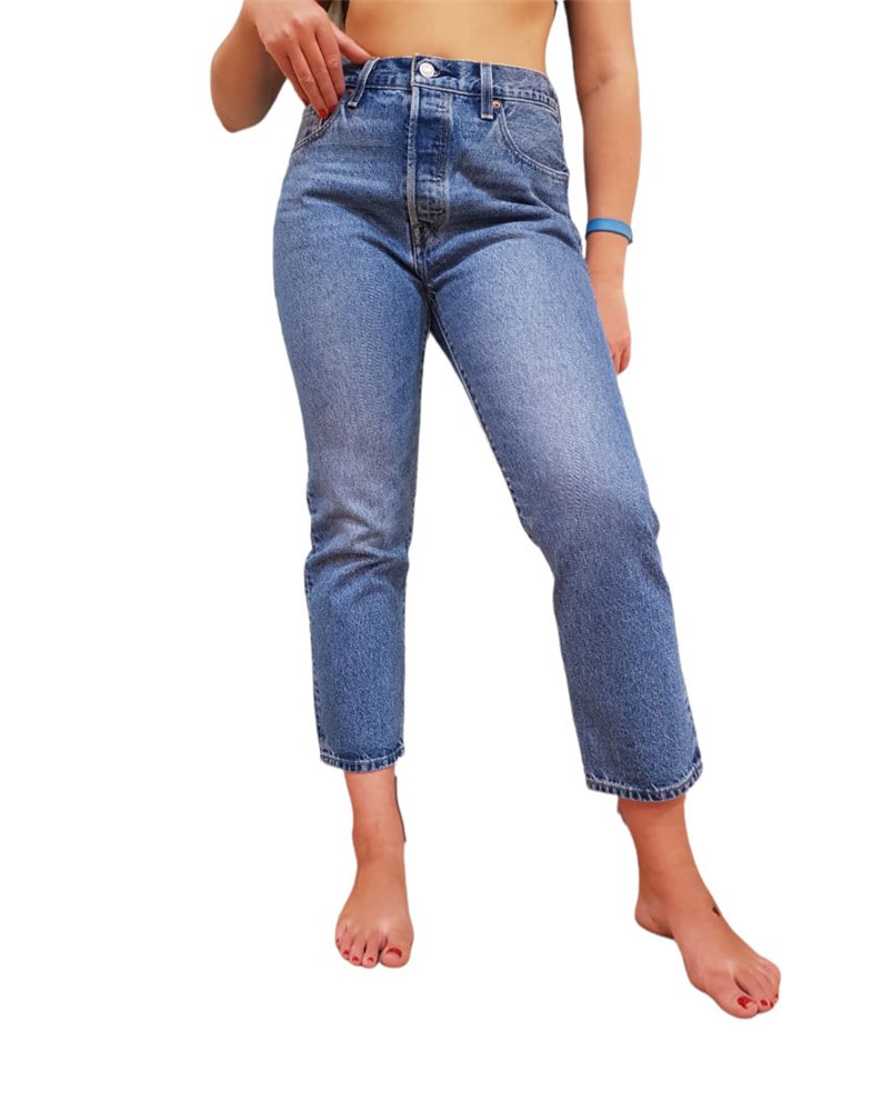 Levi’s jeans 501 crop medium indigo worn in 362000236