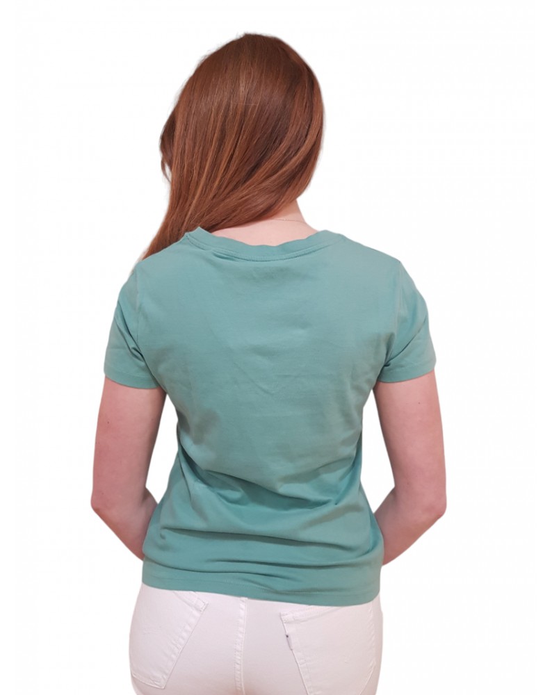 Levi’s t shirt verde scollo a v the perfect 85341-0072