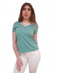 Levi’s t shirt verde scollo a v the perfect 85341-0072