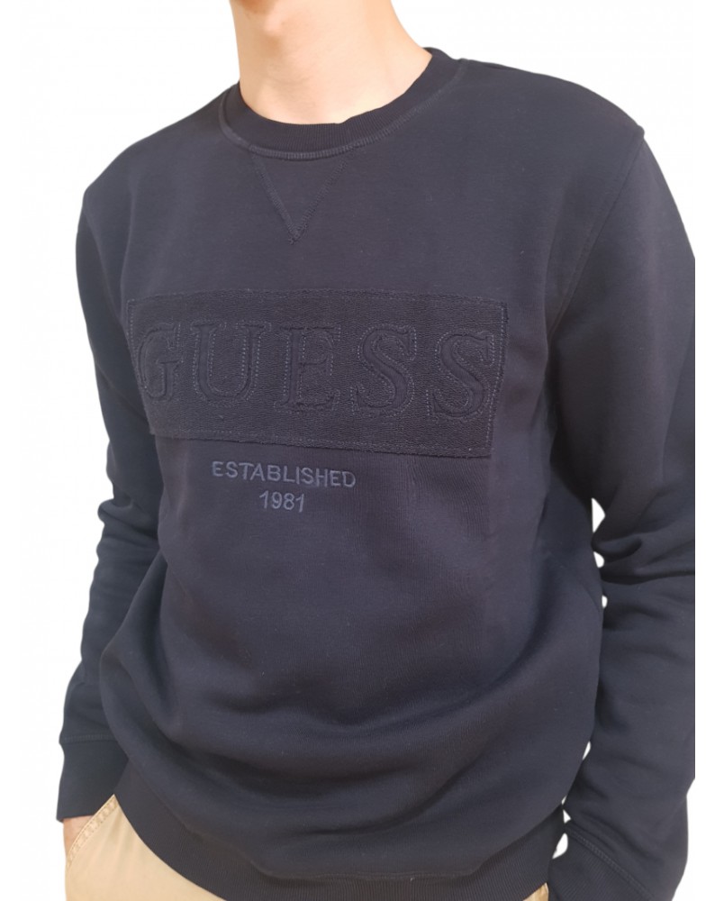 Guess felpa uomo blue girocollo Beau m3bq08k9z21-g7v2