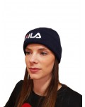 Cappello Fila ragazza blue Beanie 686035 logo lineare ricamato