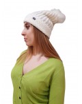 Canadiens cappello Pixie/W bianco con pom pom in pelliccia cai6516498410008