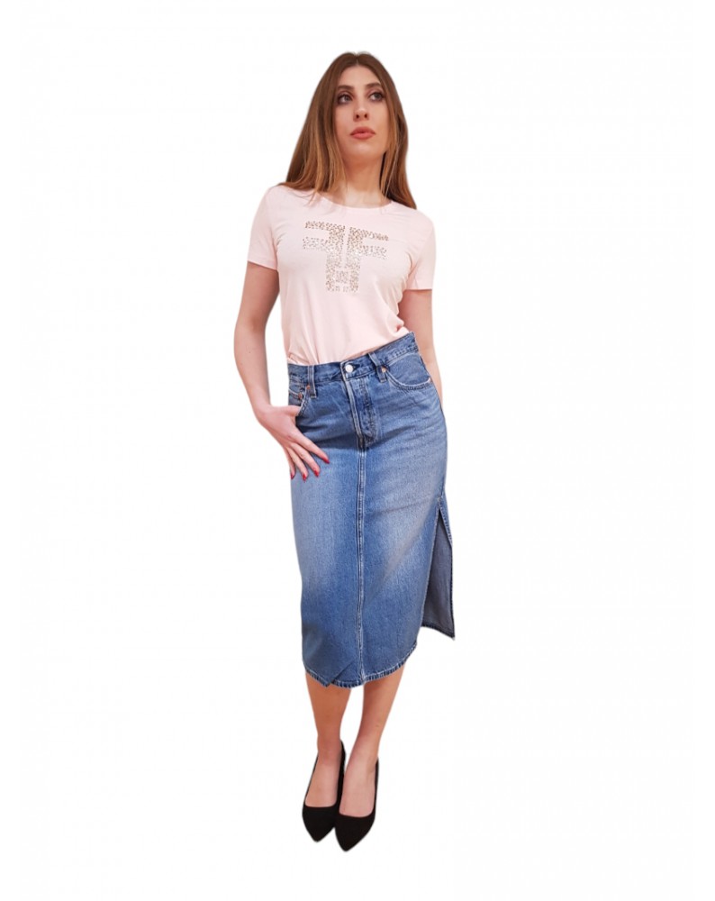 Levi’s gonna jeans Side Slit con spacco laterale med indigo worn in blu