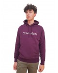 Calvin Klein felpa con cappuccio hero logo italian plum k10k111345vds