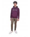 Calvin Klein felpa con cappuccio hero logo italian plum k10k111345vds