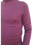 Calvin Klein maglia viola a collo alto in lana merino k10k110420vds