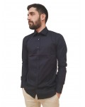 Roberto P luxury camicia blue slim cotone