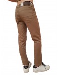 Trussardi pantalone 370 close marrone cotone microfantasia rombi