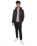 Guess piumino uomo nero con cappuccio puffa m3yl45wfhg2-jblk