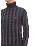 Guess maglia uomo collo alto Arkel grigio e nero