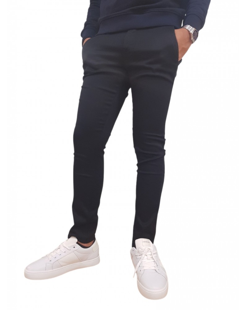 Guess pantalone chino nero Daniel m3yb29wfip3-jblk