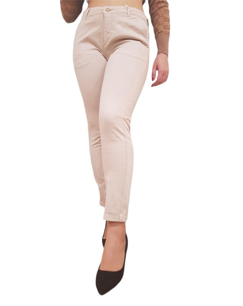 Fracomina pantalone chinos regular in gabardine biscotto