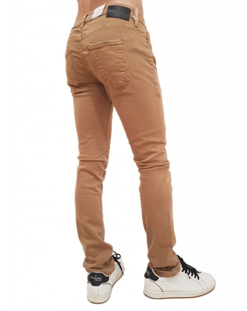 Pantalone Guess skinny beige 5 tasche mbran33034v