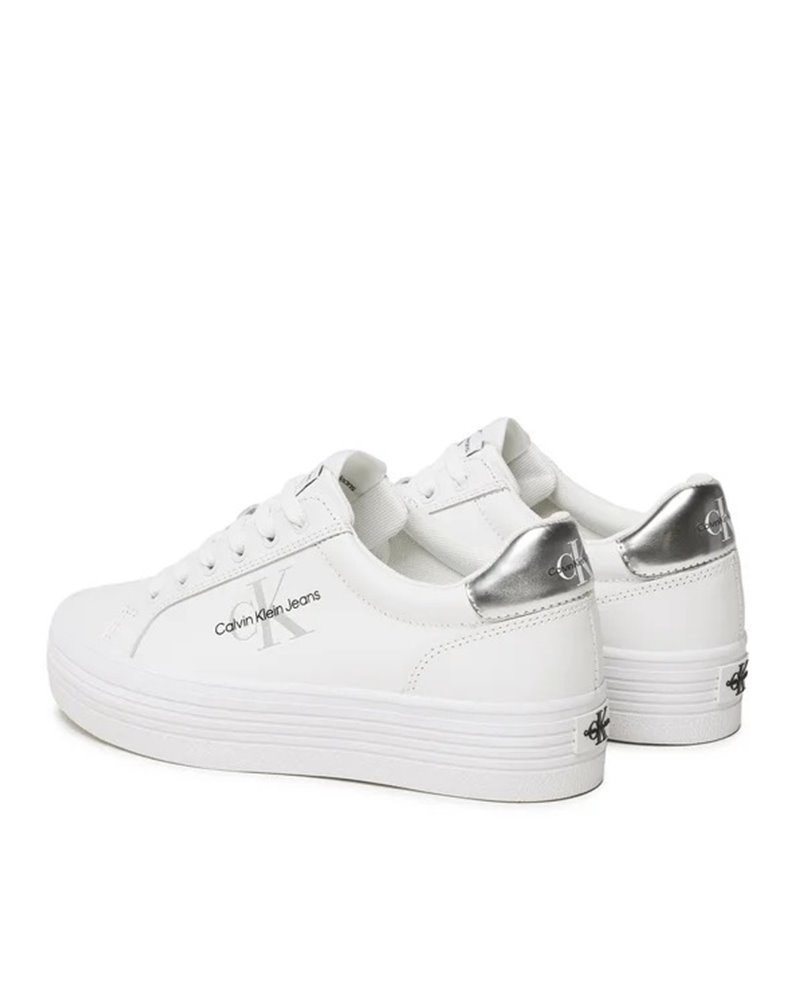 Calvin Klein sneakers donna bianca Vulc Flatform Laceup yw0yw01222ybr