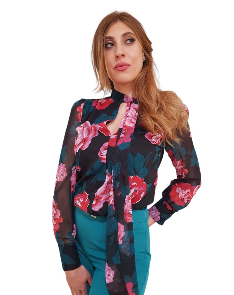 Gaudi camicia donna floreale in georgette 321fd45021-321061-01