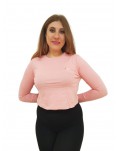 Fila Ece cropped rosa maglietta manica lunga