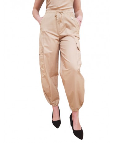 Fracomina pantaloni cargo camel fr24svc006w62801-093