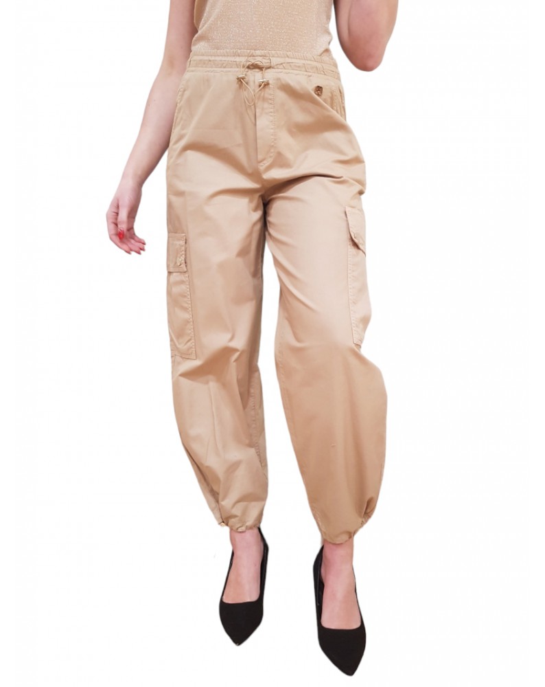 Fracomina pantaloni cargo camel fr24svc006w62801-093