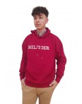 Tommy Hilfiger felpa rossa monotype embro con logo mw0mw33635-xjv