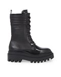 Calvin Klein jeans stivaletti flatform knee boot laceup triple black