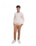 Tommy Hilfiger pullover uomo bianco in maglia tramata mw0mw33511-aef