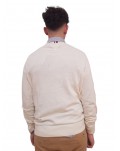 Tommy Hilfiger pullover uomo bianco in maglia tramata mw0mw33511-aef