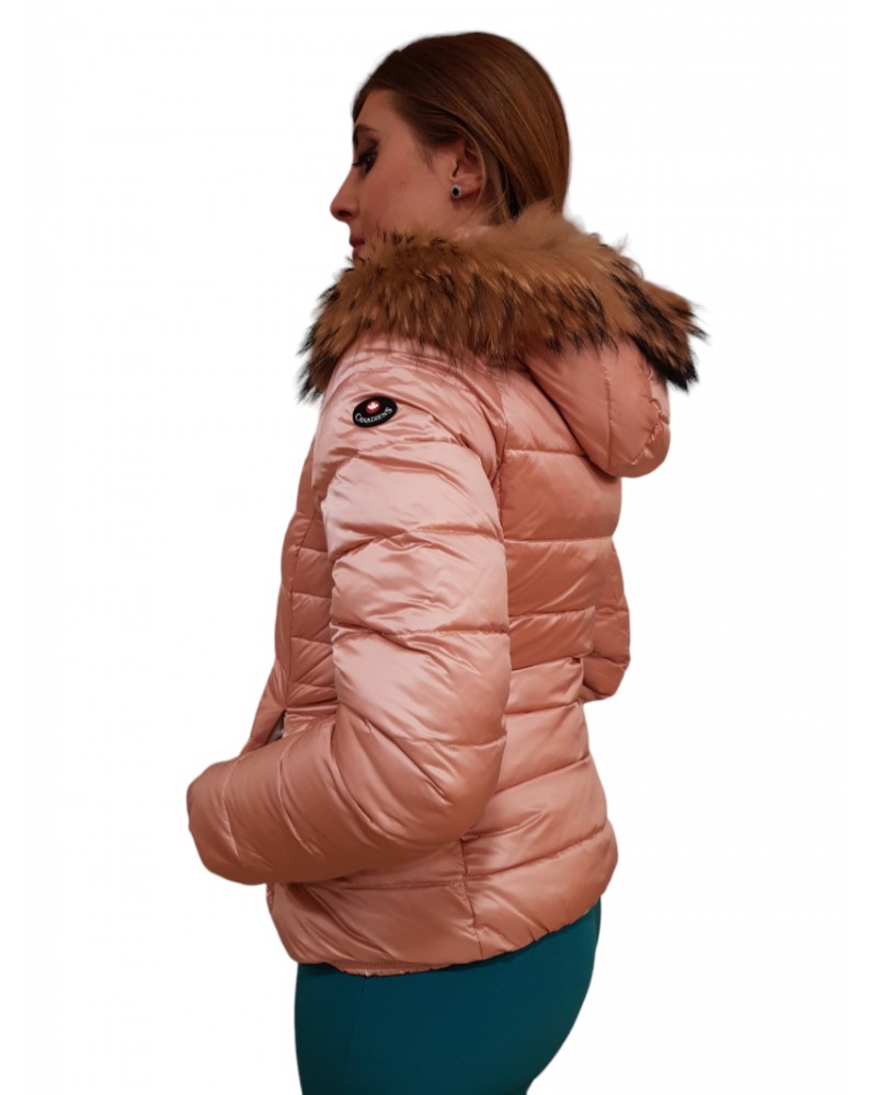 Canadiens piumino donna Lisbet 2.0 Fur/w misty rose