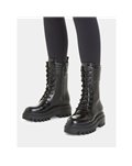 Calvin Klein jeans stivaletti flatform knee boot laceup triple black