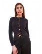 Gaudi cardigan donna nero in lurex 411fd53007-411015-03