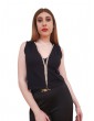 Gaudi t shirt donna nera con applicazione di strass 411fd64014-2001
